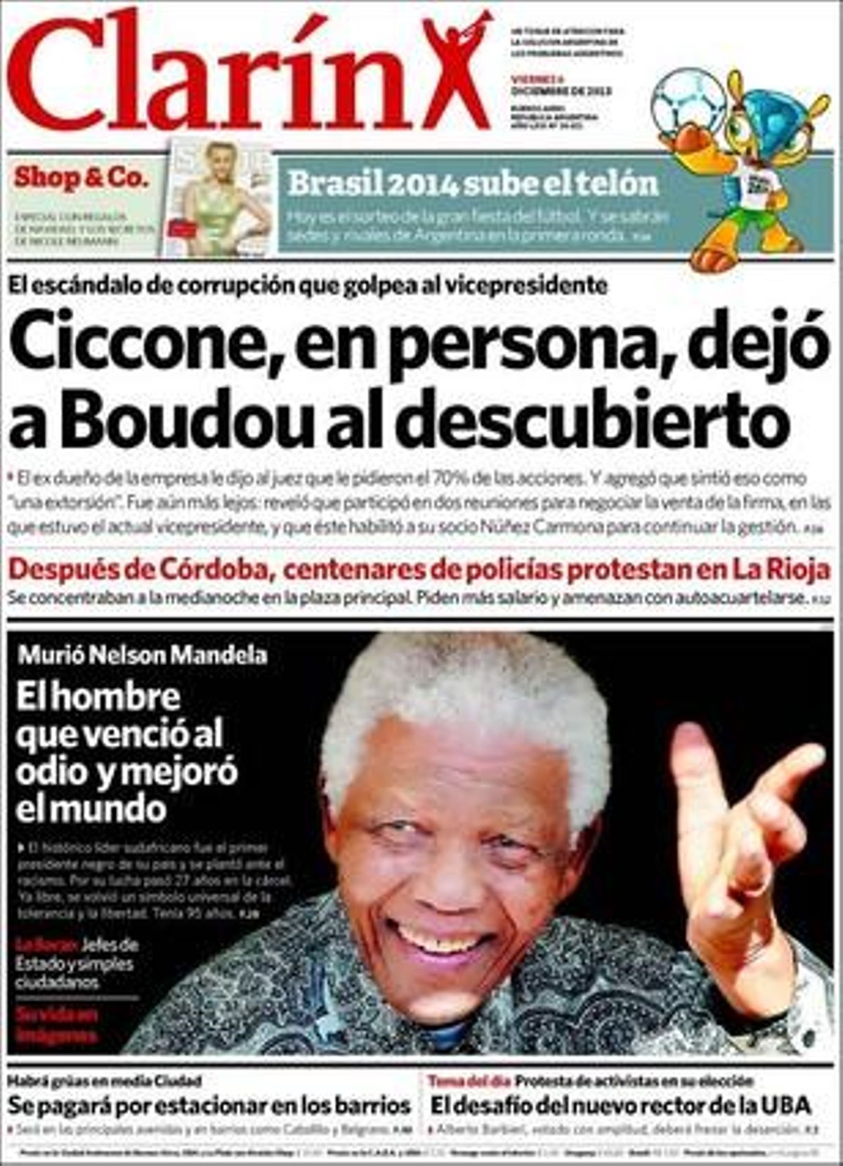 Imatge de la portada de ’Clarín’.