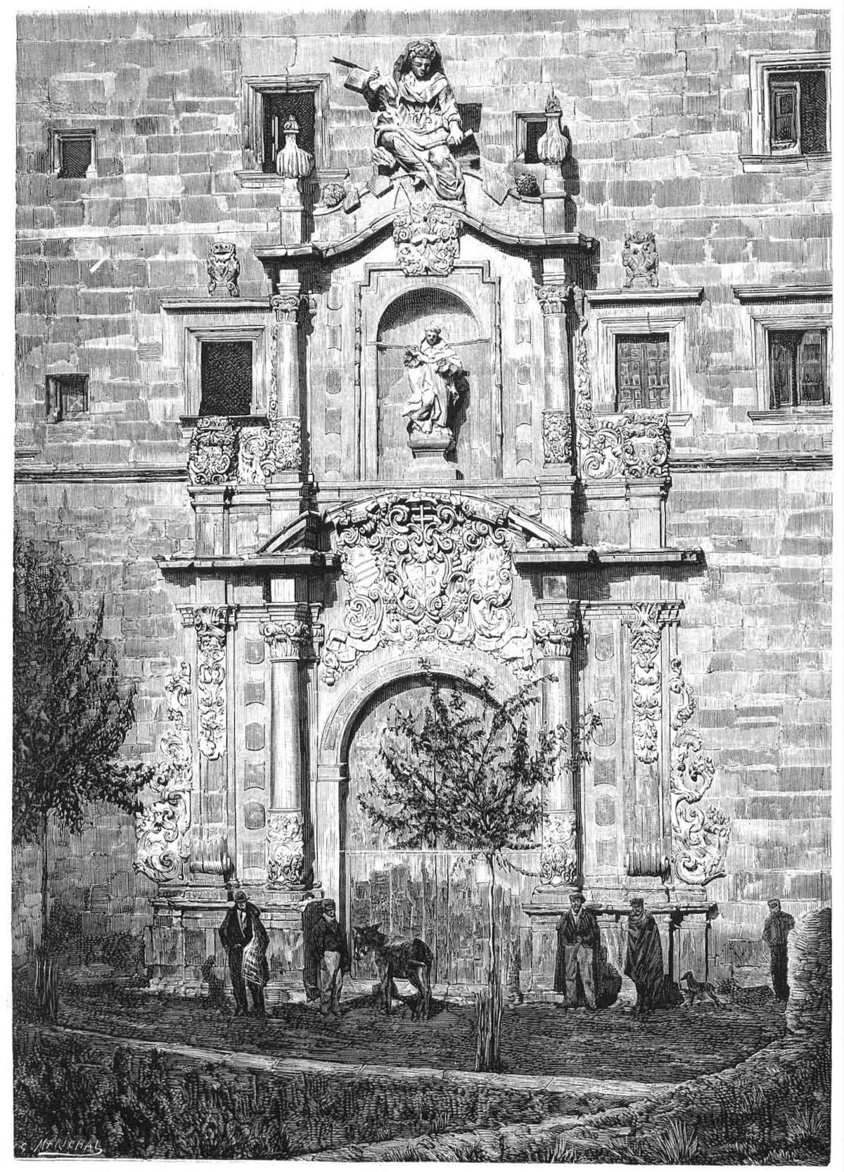 Portada del convento de Santo Domingo a mediados del siglo XIX