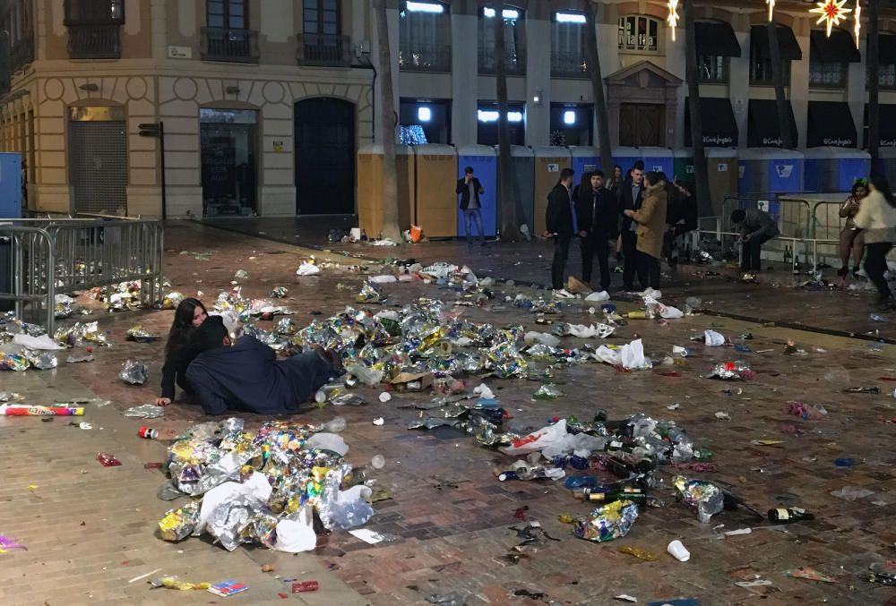 Nochevieja en el centro de Málaga