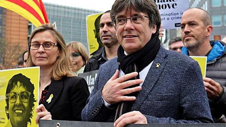 Carles Puigdemont, ahir a Brussel·les