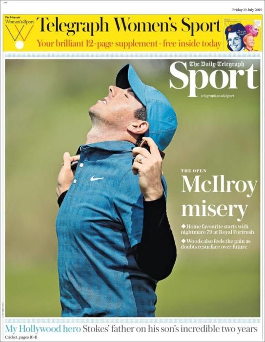 Portada TELEGRAPH SPORT viernes 19 julio 2019