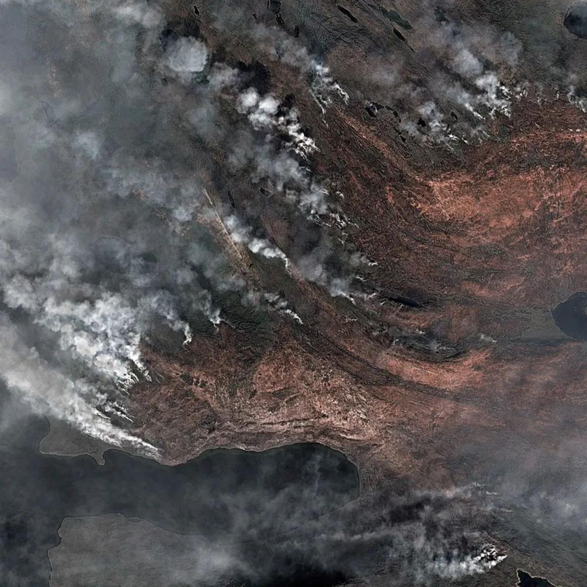 Los incendios son visibles desde los satélites