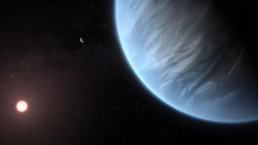 Recreación artística de un exoplaneta del tipo súper-Tierra.