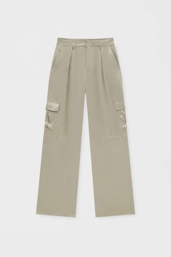 Pantalones cargo satinados Pull &amp; Bear