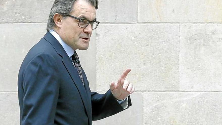 El President de la Generalitat en funcions, Artur Mas, dimarts