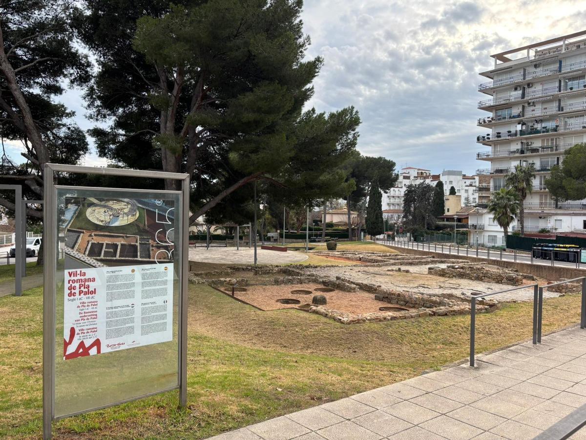 Fotografia general la vil·la romana del Pla de Palol, situada a Platja d'Aro