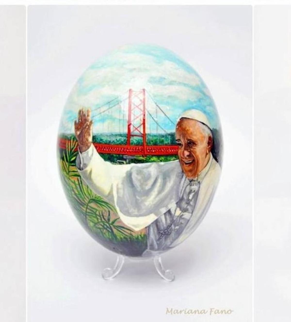 El güevo pinto hecho para el Papa.