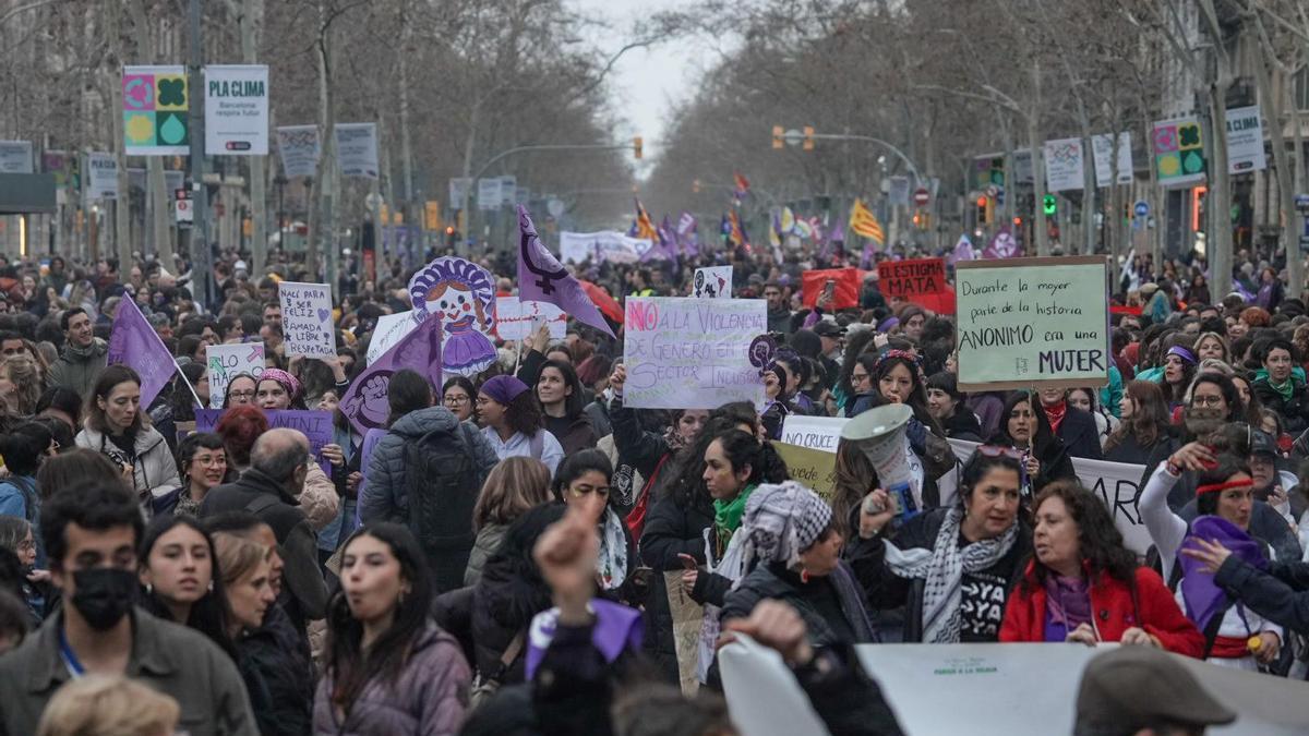 8M en las calles de Barcelona
