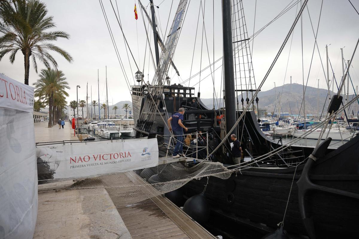 El Nao Victoria durante su estancia en Cartagena el pasado diciembre