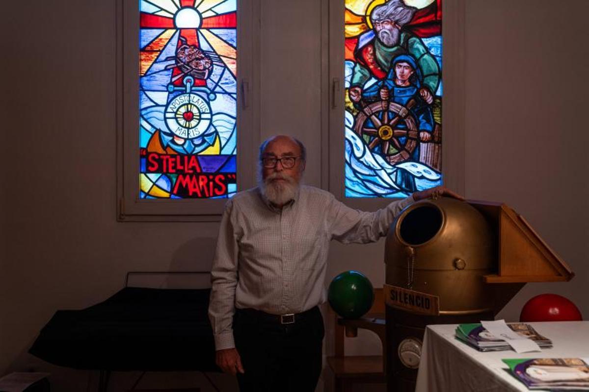 Rodríguez-Martos, en la capilla jubilar de la residencia.