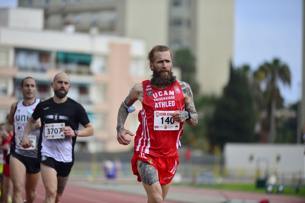 Pruebas de atletismo nacional en la pista de atletismo de Cartagena este domingo