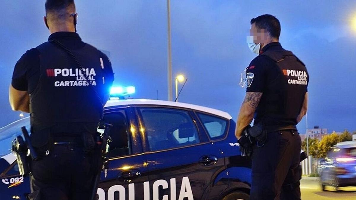 Efectivos de la Policía Local de Cartagena.