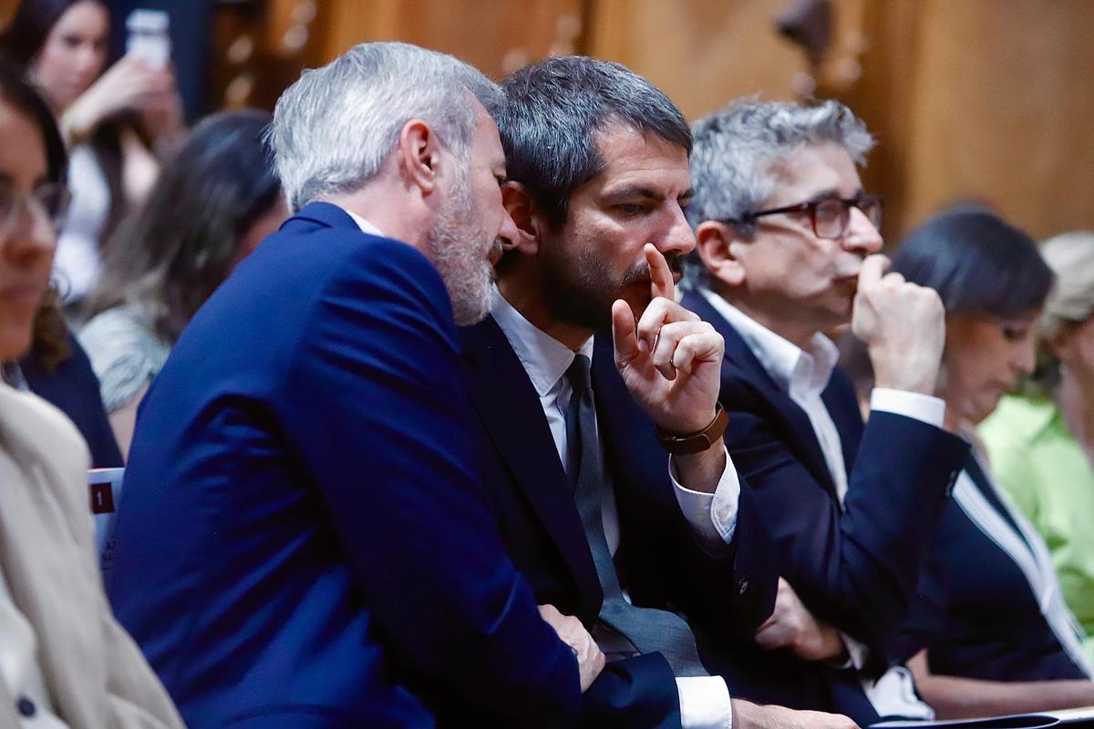 El ministro de Cultura, Ernest Urtasun, y el presidente de Aragón, Jorge Azcón, coincidieron en la presentación del Bicentenario de la muerte de Goya, esta semana.