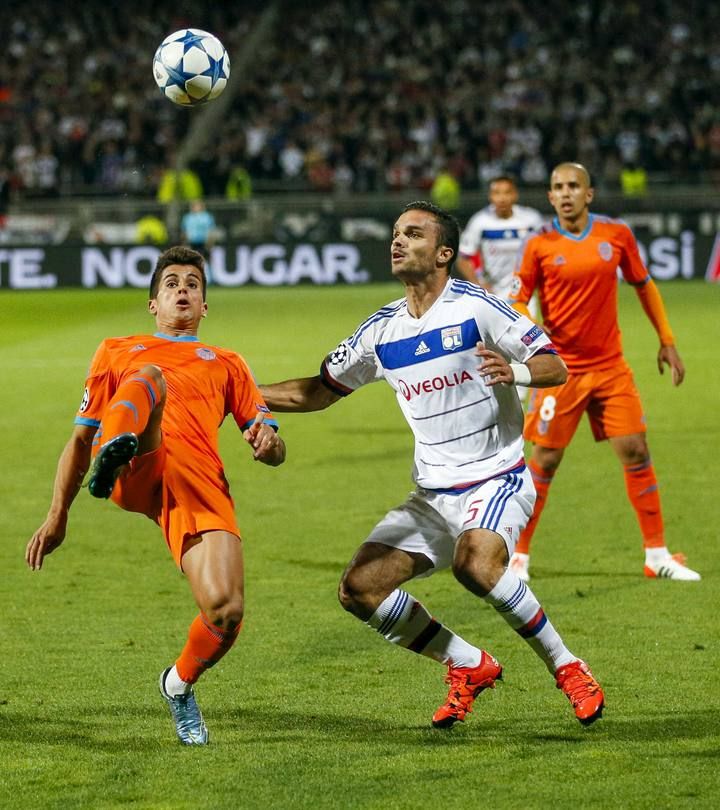 Imágenes del partido entre el Lyon y el Valencia en Gerland
