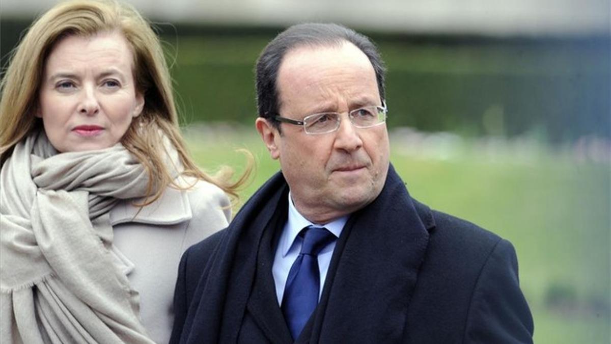 Valérie Trierweiler y François Hollande, el pasado mes de abril