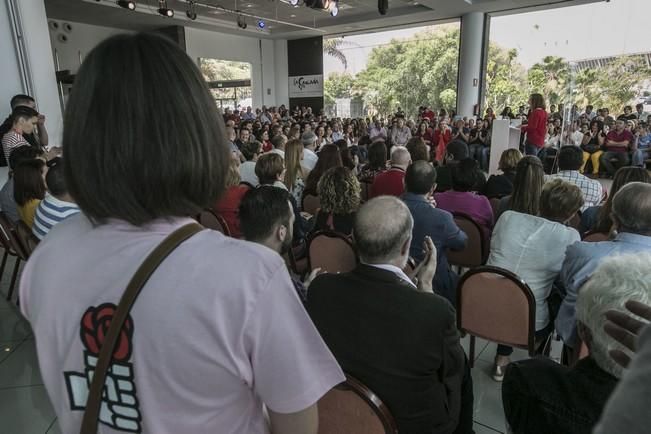 02/04/2017  POLÍTICA  mitin de Susana Díaz en la cascada para postularse como secretaria General del psc psoe celebrado en la cascada tenerife