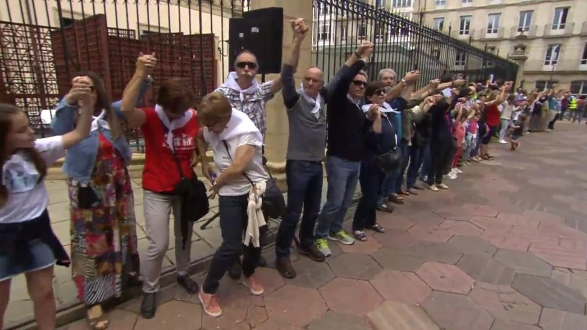 cadena humana en el País Vasco