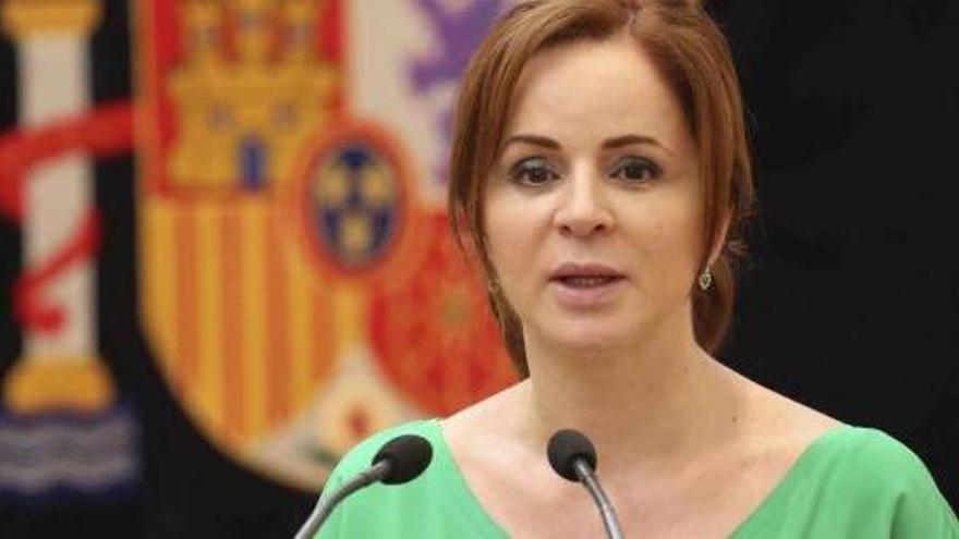 La presidenta de las Cortes, Silvia Clemente, ayer en su comparecencia.