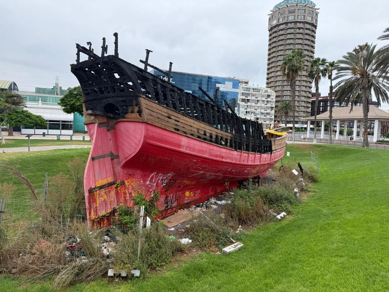 Mal estado de la réplica de 'La Niña III'