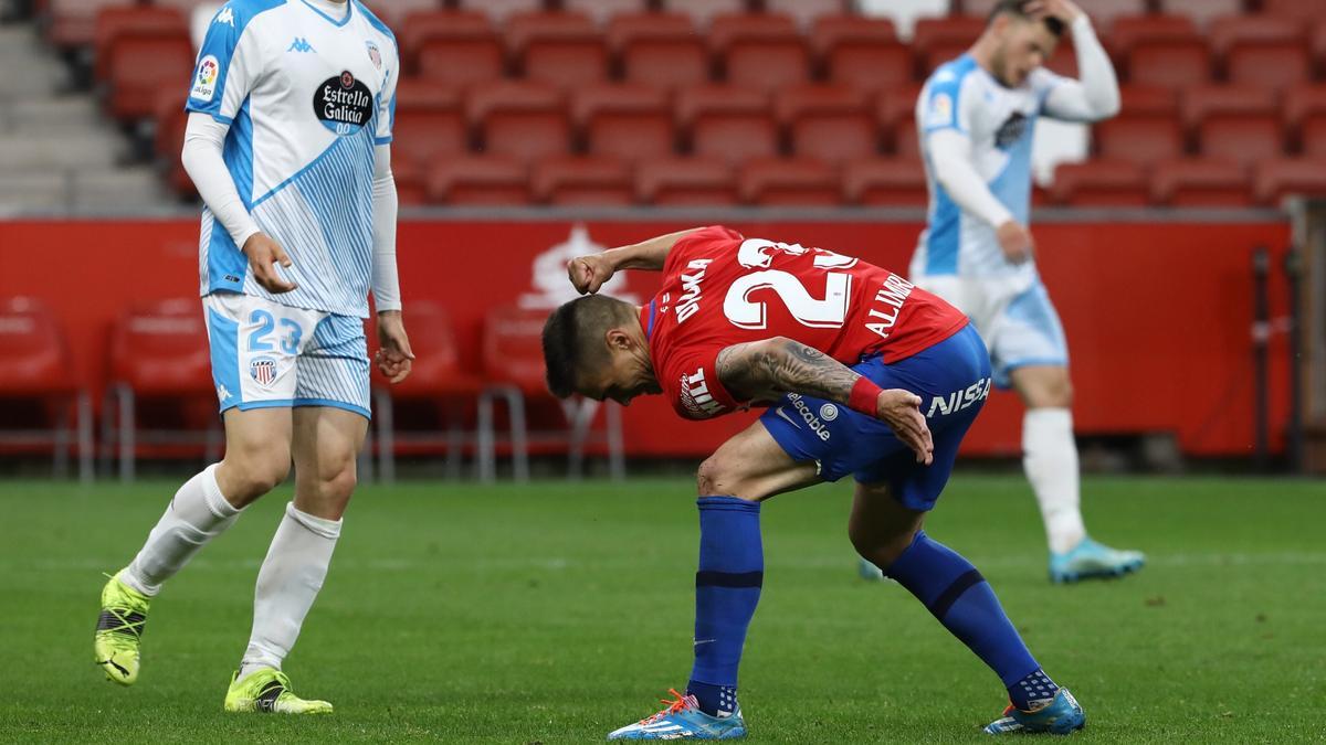 El Sporting-Lugo, en imágenes