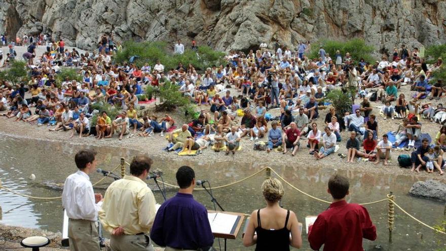 Konzert in der Felsenschlucht bei Sa Calobra.