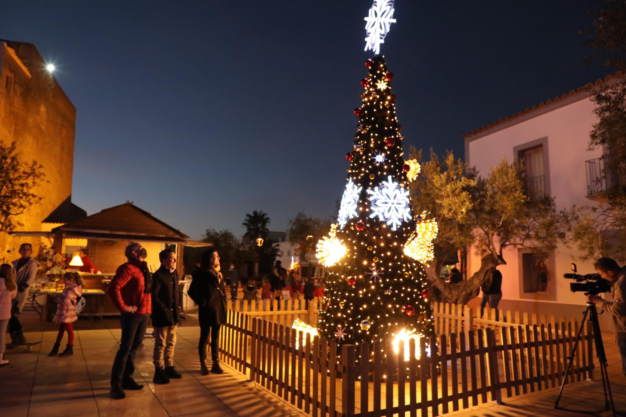 Encendido de las luces de Navidad en Formentera.