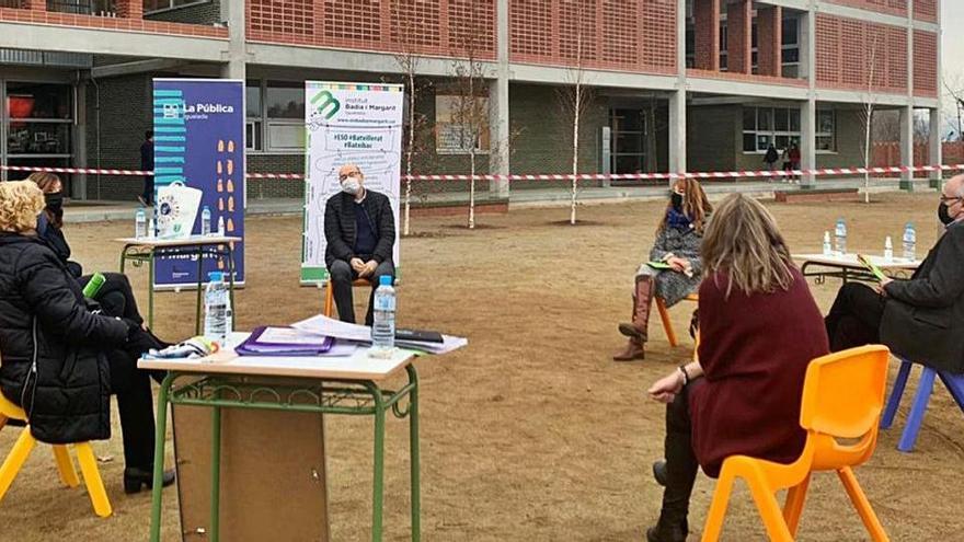 Visita del conseller Josep Bargalló a l&#039;institut Badia i Margarit