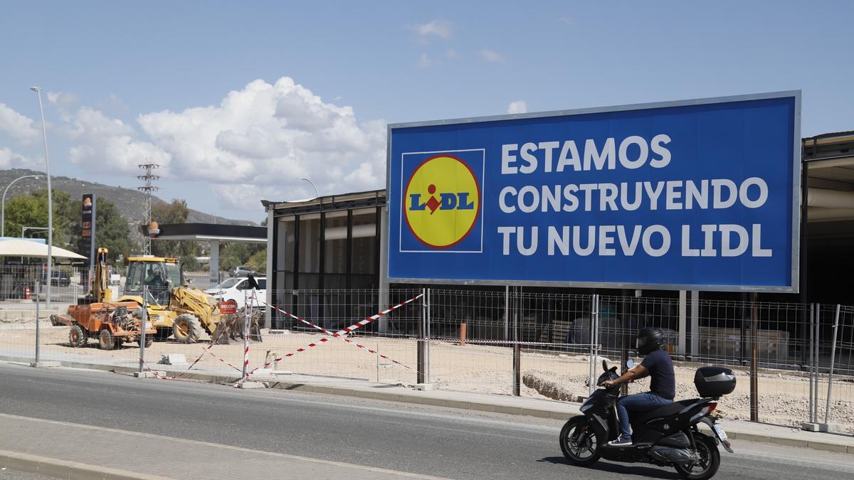 Construcción de una tienda de Lidl en el parque logístico.