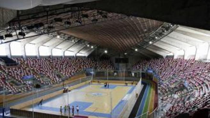 Vista del interior del Palacio de los Deportes de Riazor.