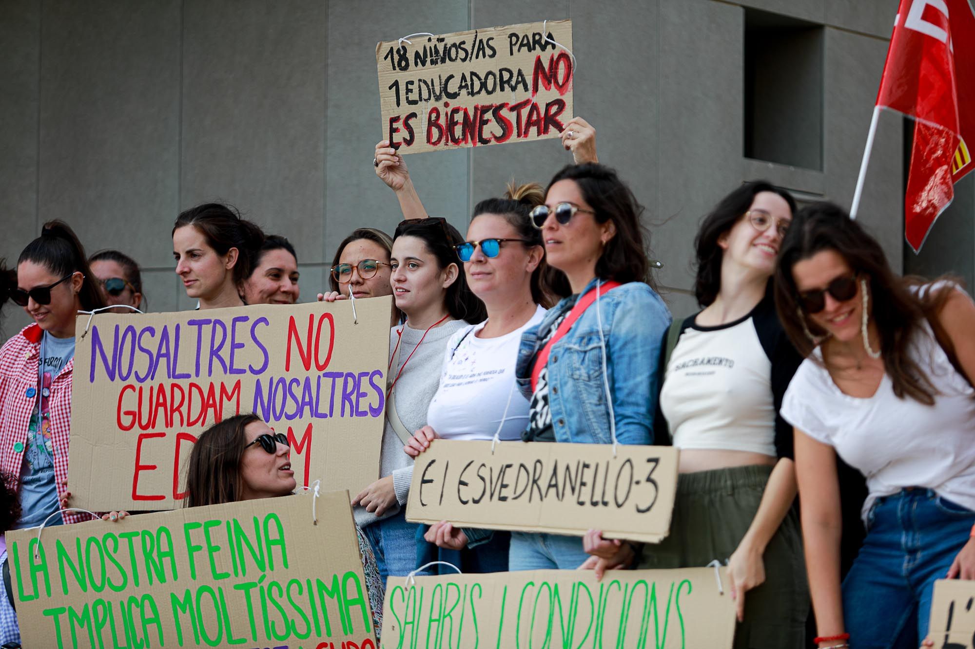 Protesta de las educadoras de infantil de 0 a 3 años en Ibiza