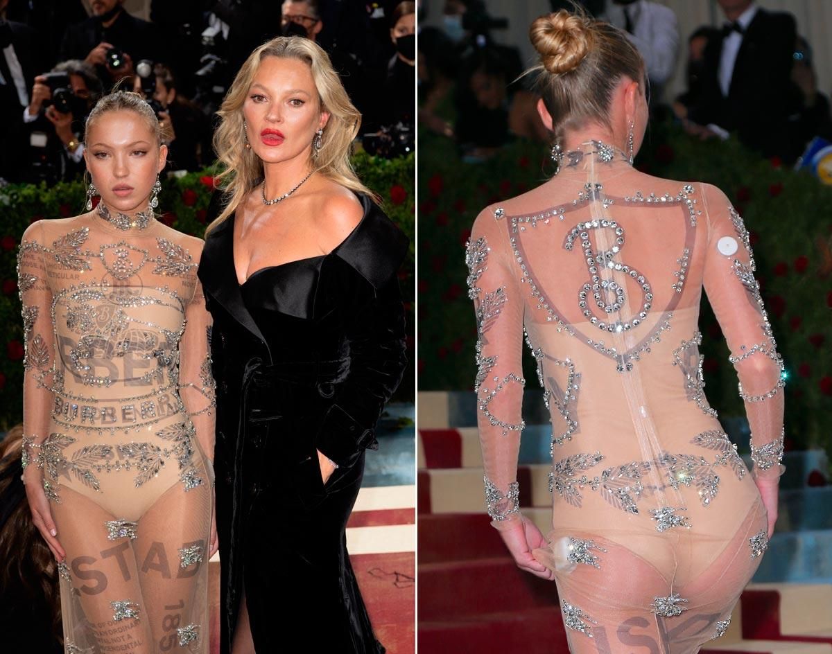 Lila Grace, la hija de Kate Moss, debuta en la gala Met con su bomba de insulina a la vista