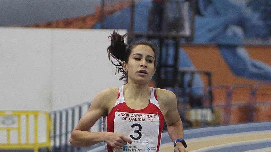 Leticia Fernández, durante una prueba en Ourense. // Iñaki Osorio