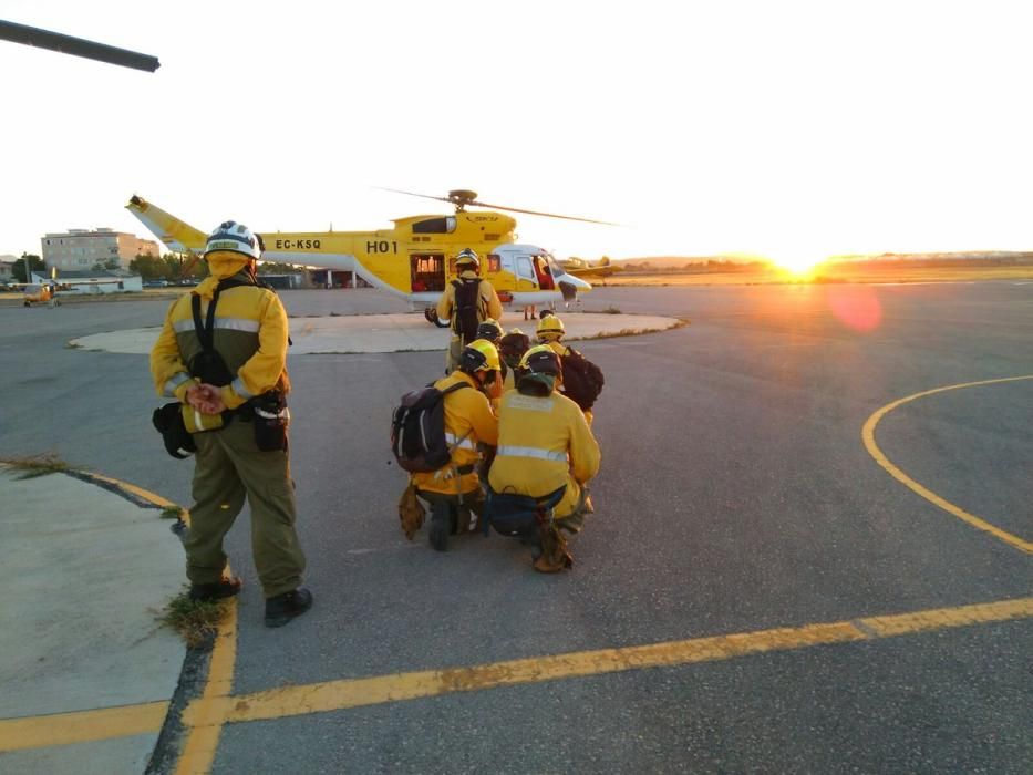 Incendio forestal en Menorca