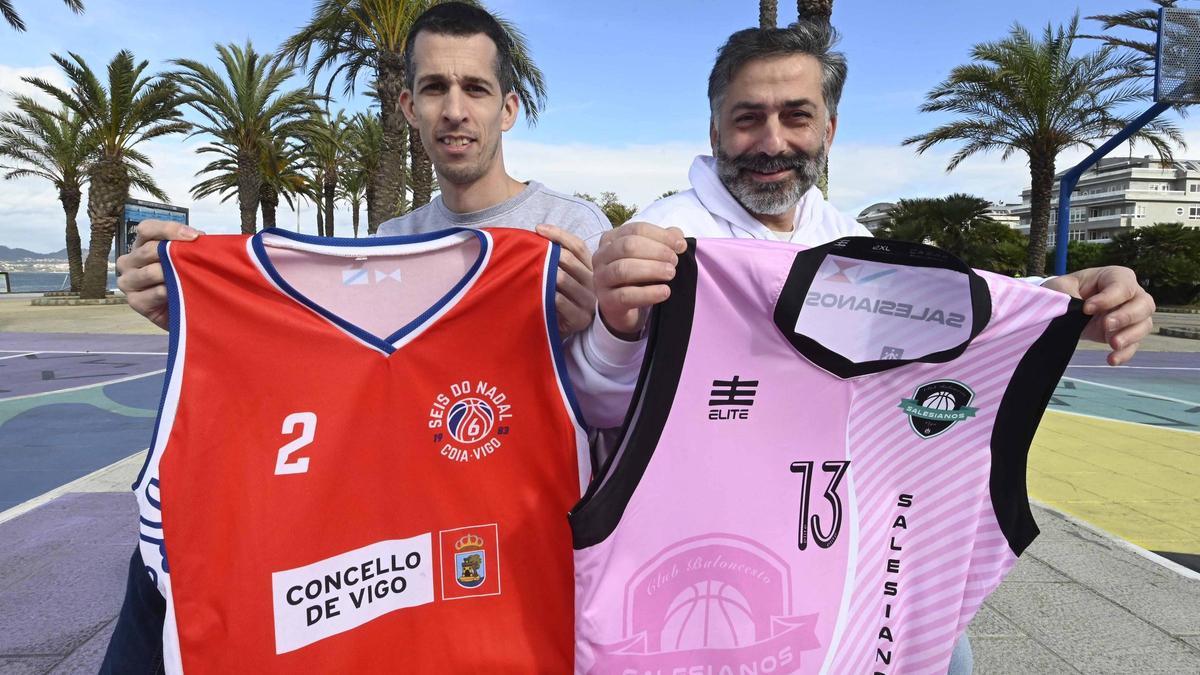 Sergio González y Óscar Carbajo, en Samil.