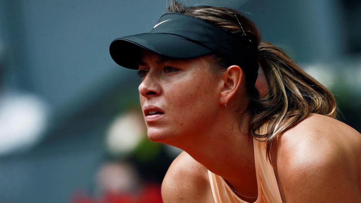 Maria Sharapova durante el partido de segunda ronda del Masters 1000 Mutua Madrid Open