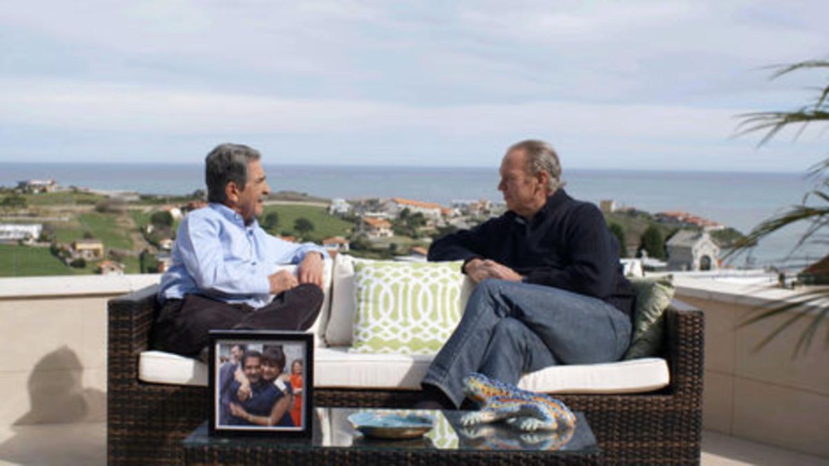 Miguel Ángel Revilla, con Bertín Osborne, en el programa 'Mi casa es la tuya'