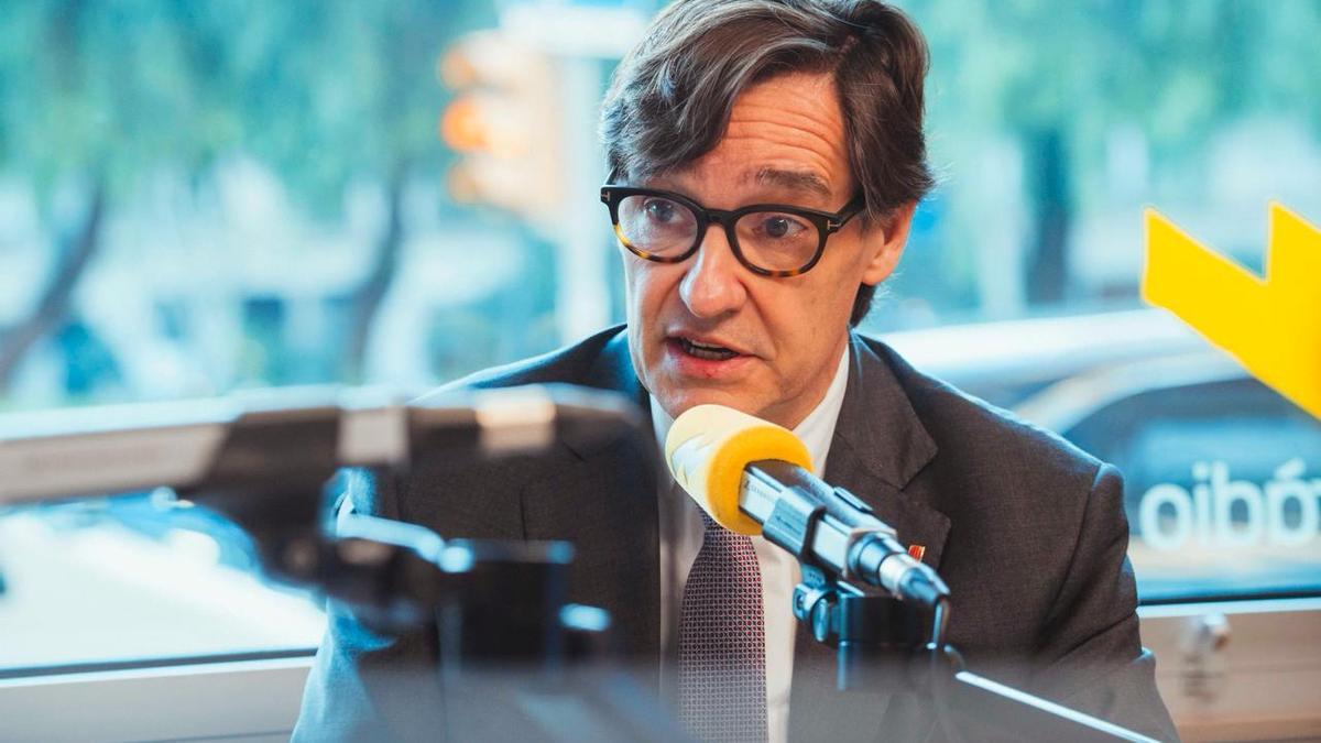 El president de la Generalitat, Salvador Illa, este lunes en Catalunya Ràdio