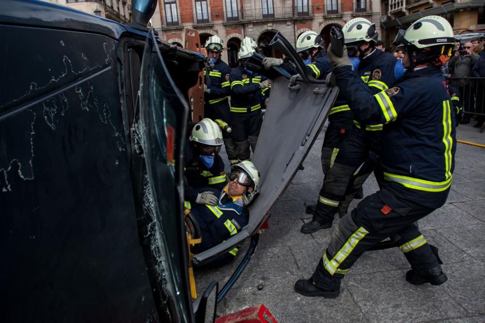 Simulacro de los Bomberos de Zamora