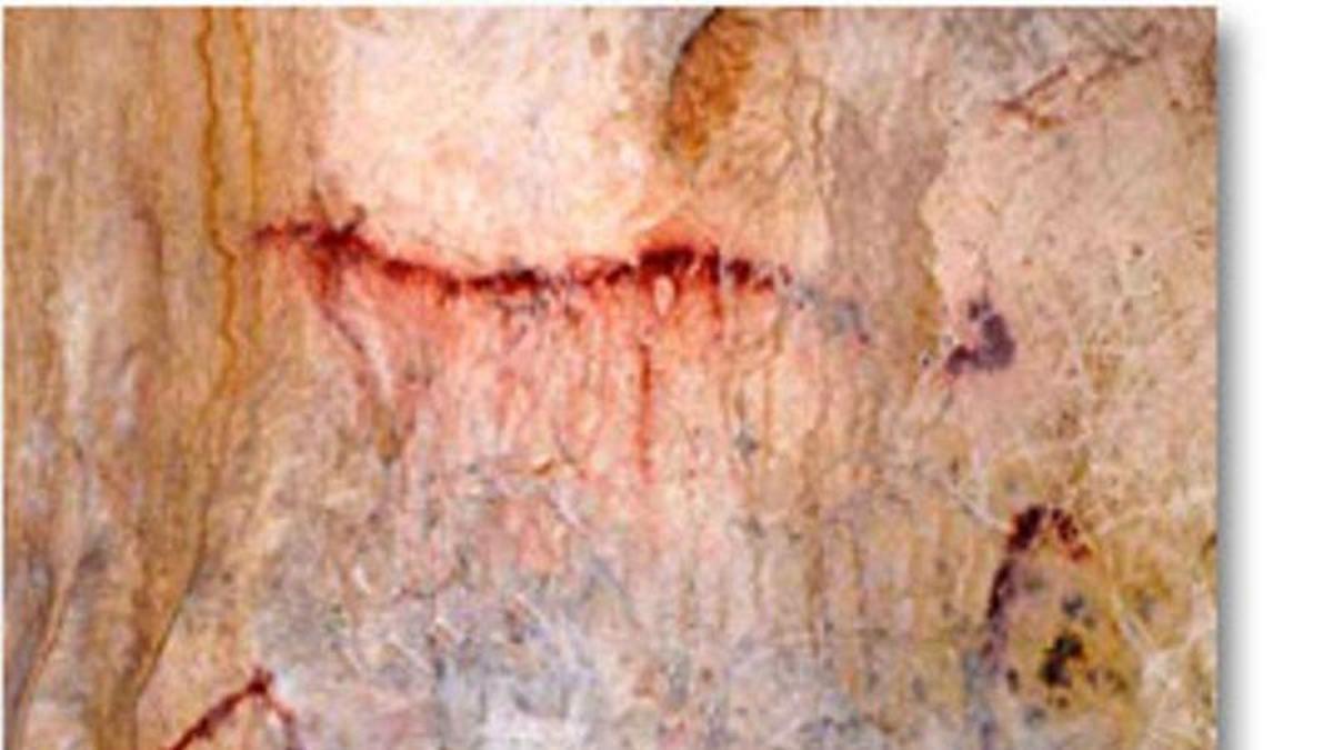 Pinturas rupestres en la Cueva del Toro o de Calamorro, en Benalmádena.