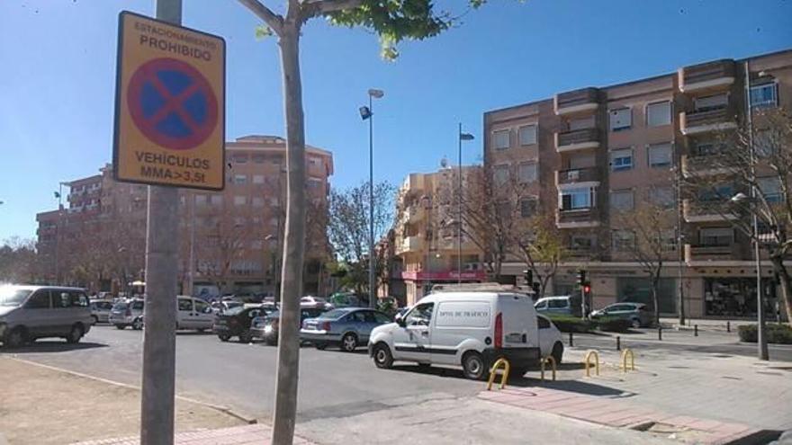 Imagen de la señal colocada esta jueves por la Policía Local.