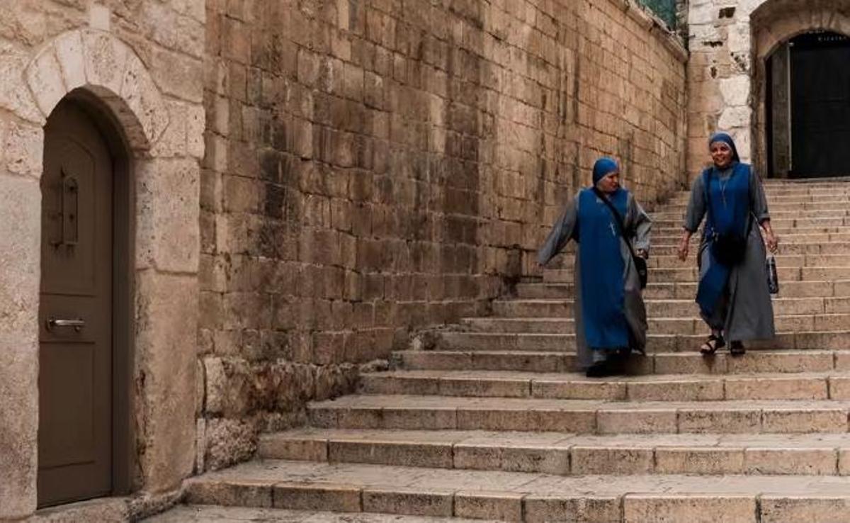 Monjas en Jerusalén.