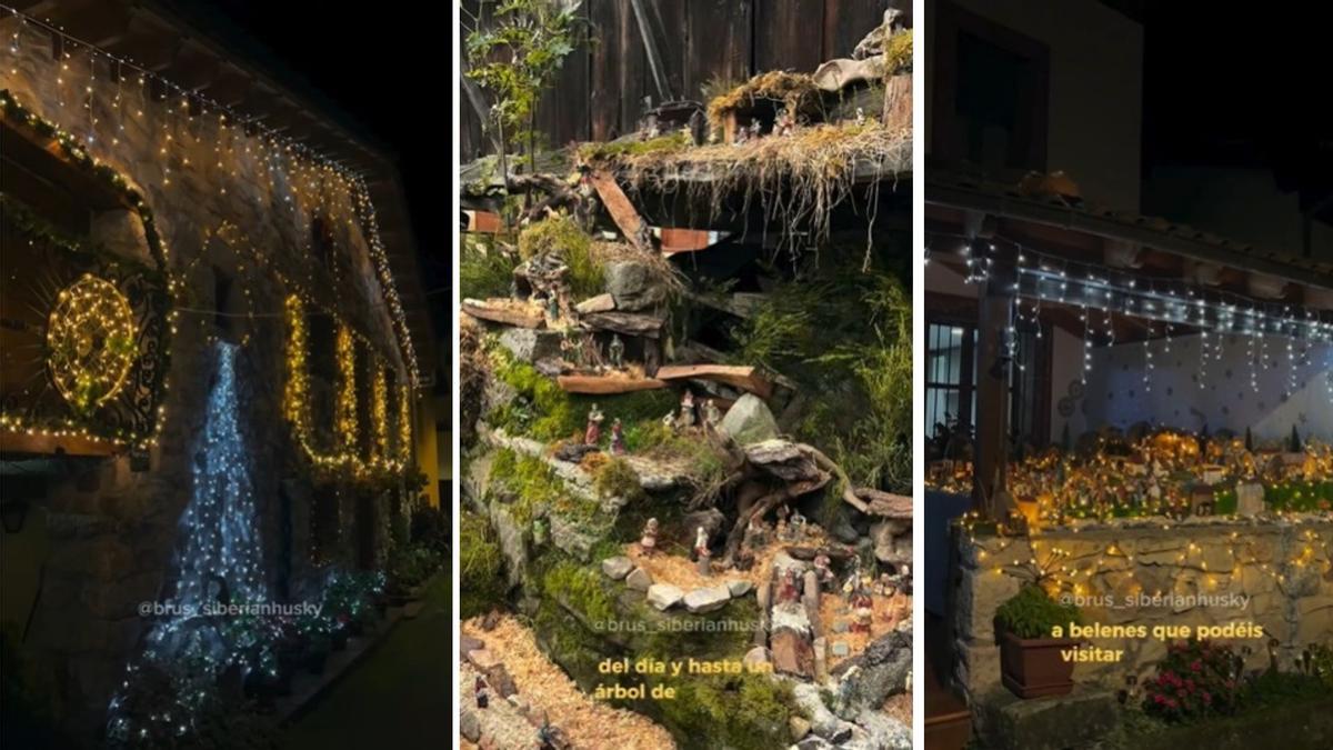 Tres rincones del pueblo decorado.