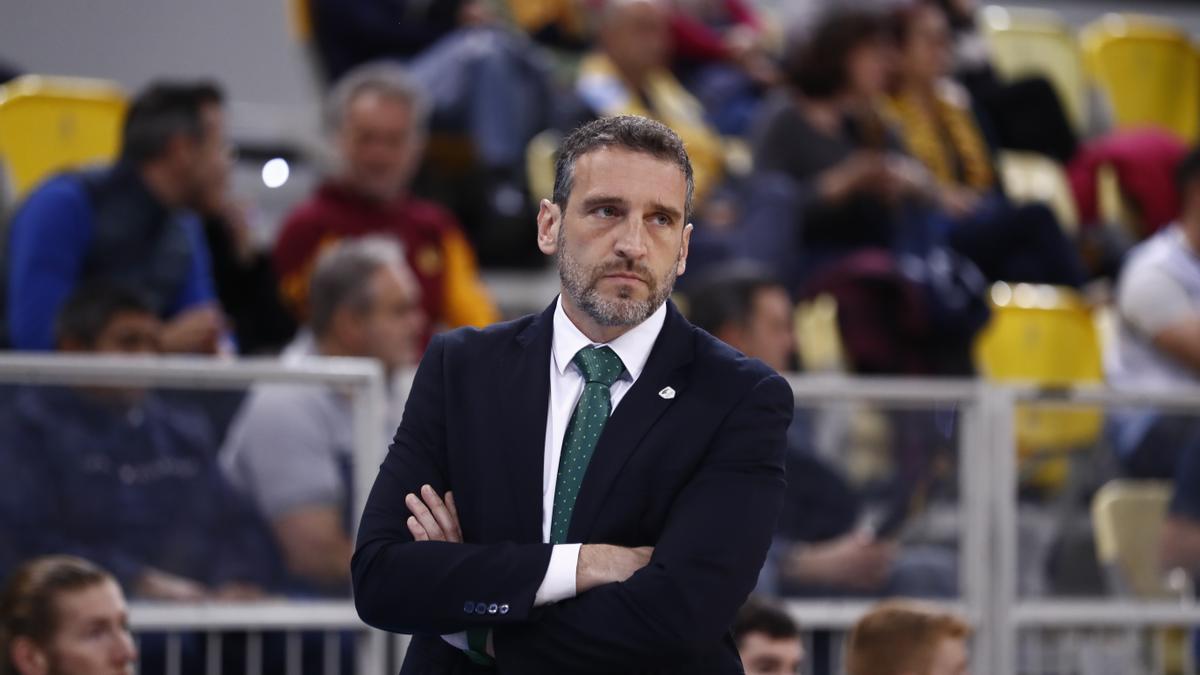 Ibon Navarro, entrenador del Unicaja, en el partido ante el Gran Canaria.