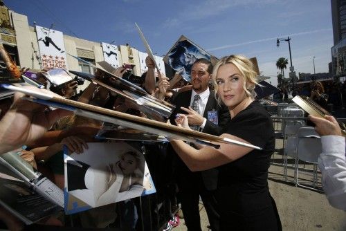 Actress Winslet signs autographs after unveiling her star on the Walk of Fame in Hollywood