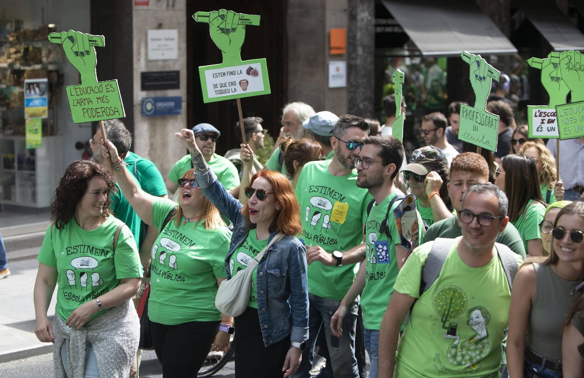 La huelga educativa en València, en imágenes