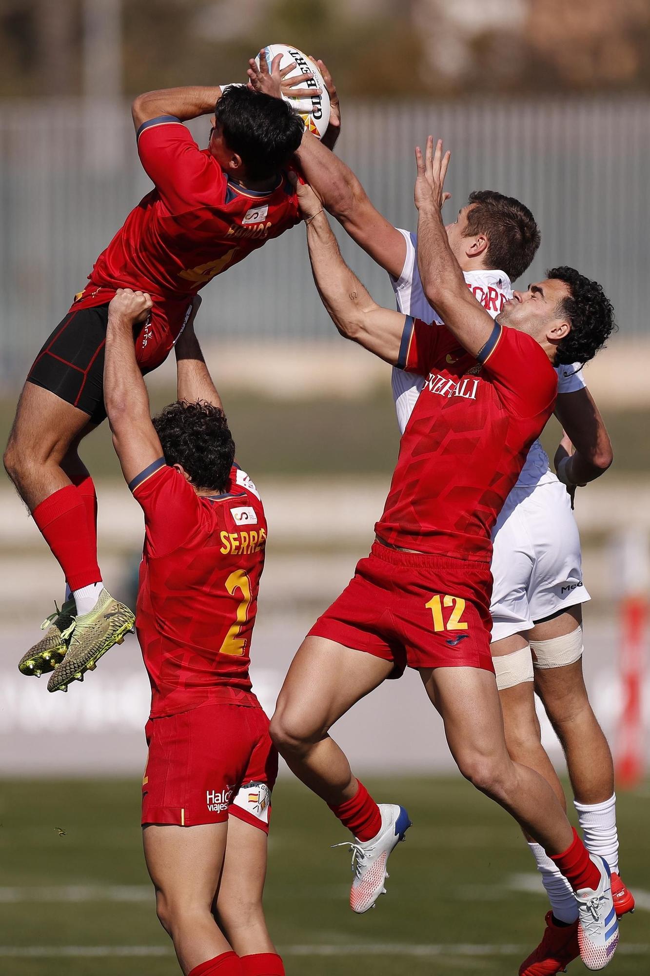 ESPAÑA-EEUU en la primera jornada de las Series Mundiales HSBC de rugby 7 en Málaga