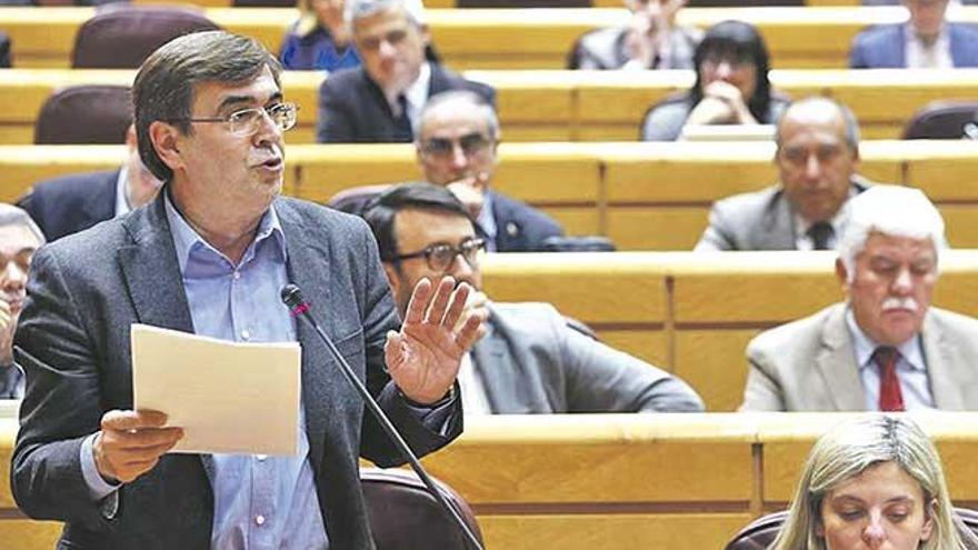 El senador autonómico socialista, Francesc Antich, en una de sus intervenciones recientes en la Cámara Alta.