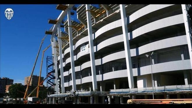 Así avanzan los trabajos del Nou Mestalla antes de izar la cubierta