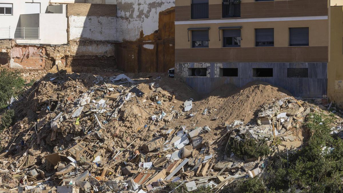 Estado de las casas en el barranco del Poyo en Paiporta
