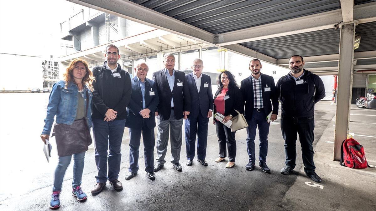 Los alcaldes libaneses visitan la incineradora de Sant Adriá del Besós, el 15 de septiembre.